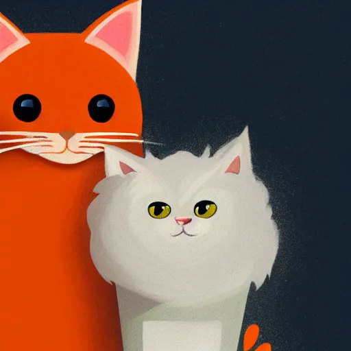 Prompt: a fluffy cat standing next to a bottle of medicine. orange cat. animal. digital art. artstation. illustration. wide image.