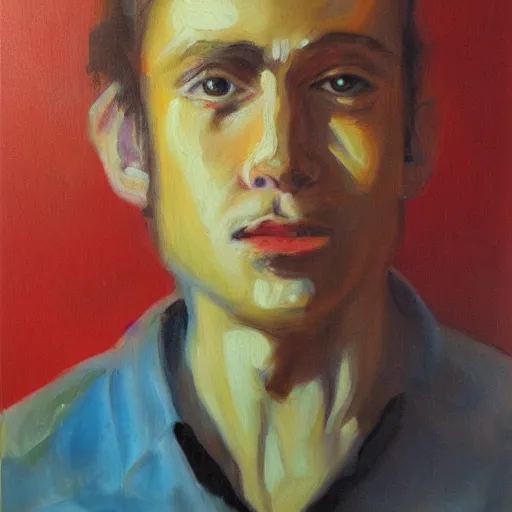 Prompt: Stable Diffusion autoportrait, oil painting