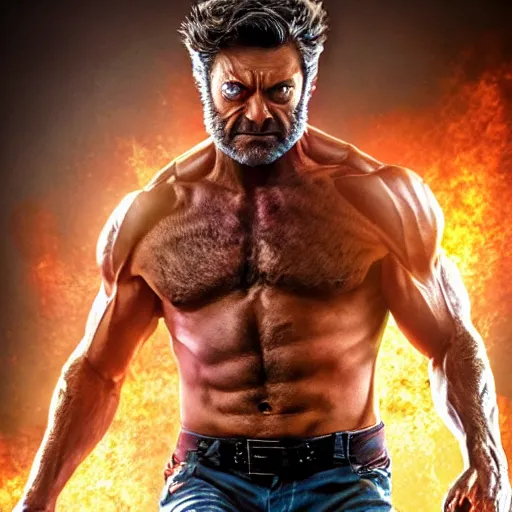 Image similar to x - men's wolverine played by nick offerman, photorealistic logan marvel movie still, detailed 8 k, poster style, high resolution