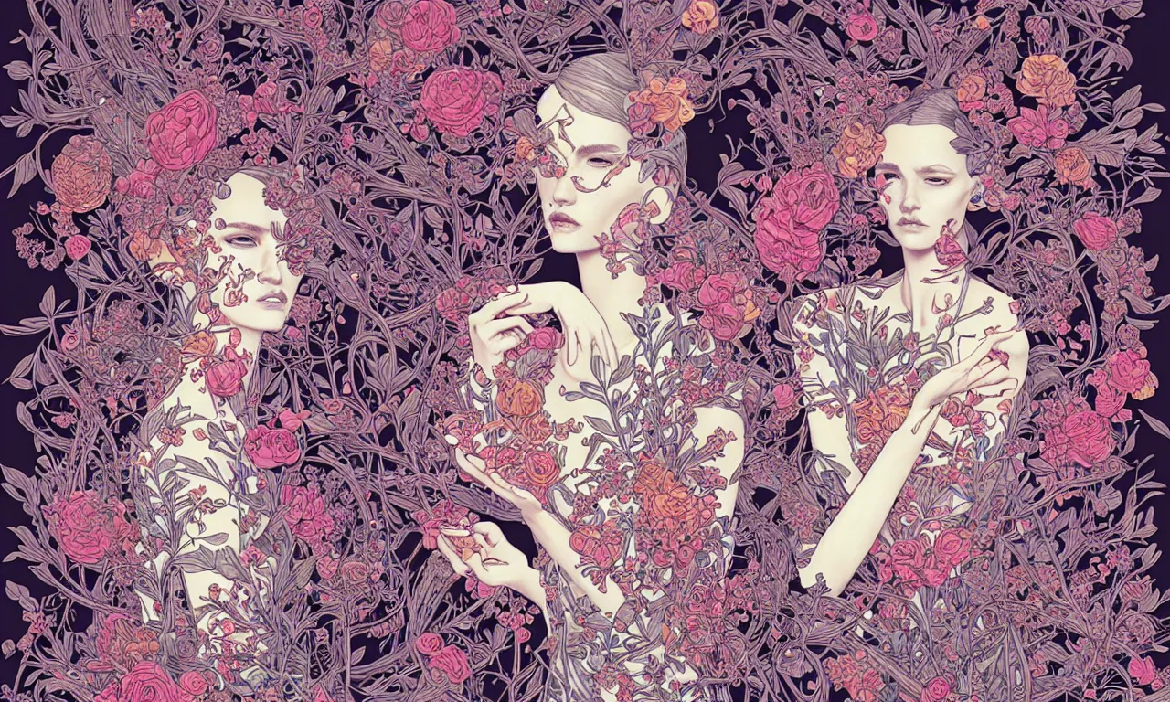 Image similar to fragrance advertising campaign by james jean, highly detailed, intricate