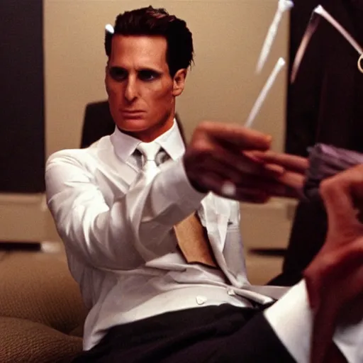 Image similar to Patrick Bateman as a Pharaoh