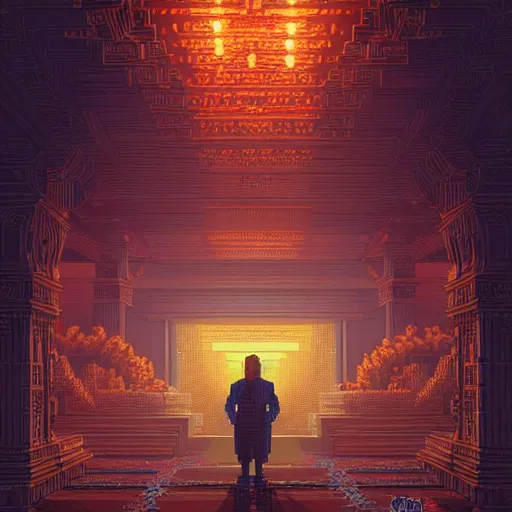 Image similar to the prime minister of malaysia, beautiful detailed pixelart by albertov, intricate details, beautiful, dithered gradients, volumetric lighting, cgsociety, artstation, smooth, sharp focus, 2 d illustration, by greg rutkowski, amazing art by dan mumford