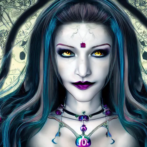 Image similar to ai rendition of the most beautiful vampire queen