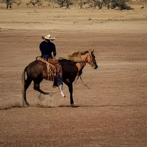 Image similar to 🤠🐎🏜