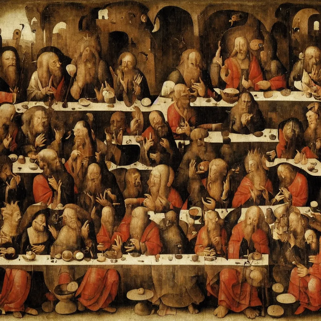 Image similar to The Last Supper by Hieronymus Bosch