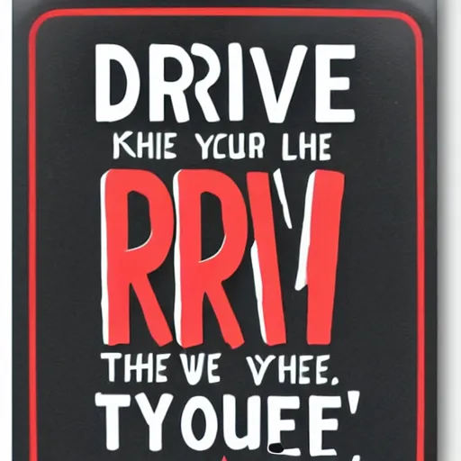 Image similar to drive like your kids sign