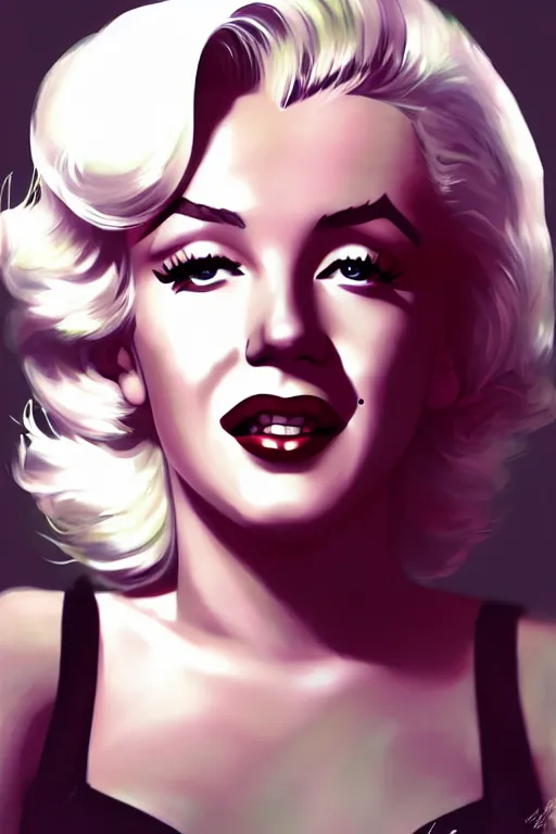 Image similar to marilyn monroe, manga cover art, detailed color portrait, artstation trending, 8 k, greg rutkowski