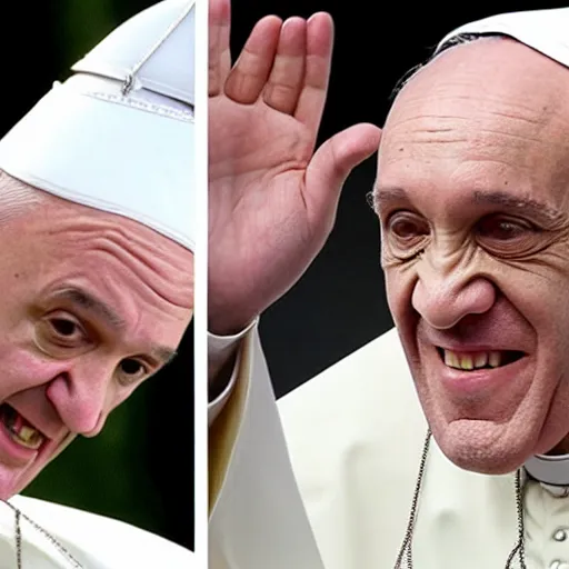 Image similar to john malkovich as pope francis,