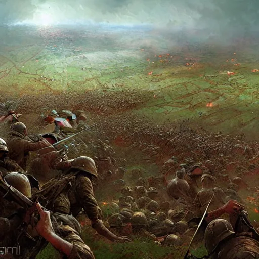 Image similar to The battle of the Somme by Marc Simonetti