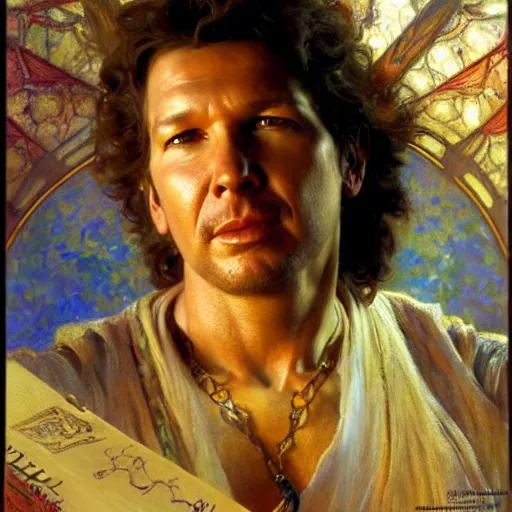 Image similar to neil breen highly detailed painting by gaston bussiere, craig mullins, j. c. leyendecker, alphonse mucha 8 k