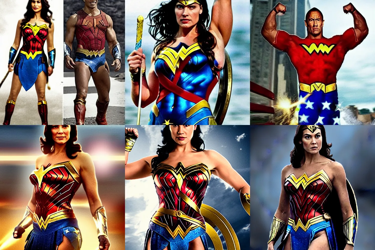 Prompt: The Rock as Wonder Woman