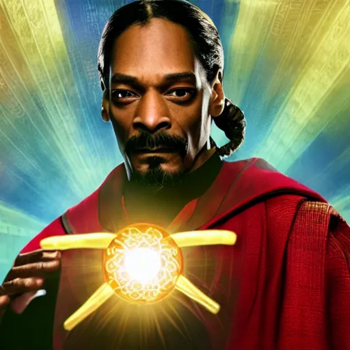 Image similar to snoop dogg as doctor strange, marvel cinematic universe, mcu, 8 k, unedited, in - frame,