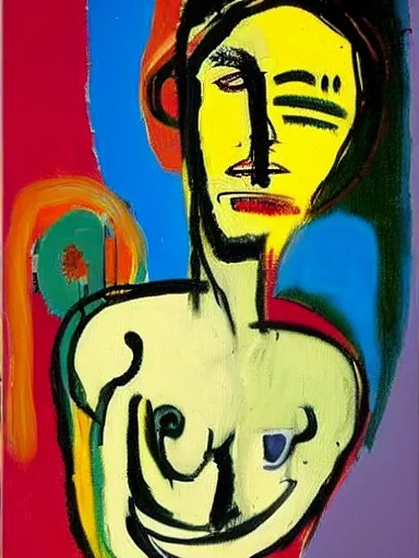 Prompt: painting of the venus de milo by graham sutherland, basquiat!!, neo - expressionism, muted colors!