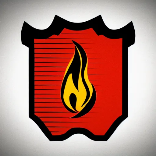 Image similar to fire logo, single color, black background.