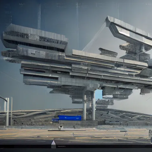 Image similar to sci-fi brutalism airport wall structure motherboard on the coronation of napoleon painting and digital billboard in the middle, unreal engine 5, keyshot, octane, artstation trending, ultra high detail, ultra realistic, cinematic, 8k, 16k, in style of zaha hadid, in style of Lee SOUDER, colors in style of the Blade Runner 2049, in plastic, dark, tilt shift,