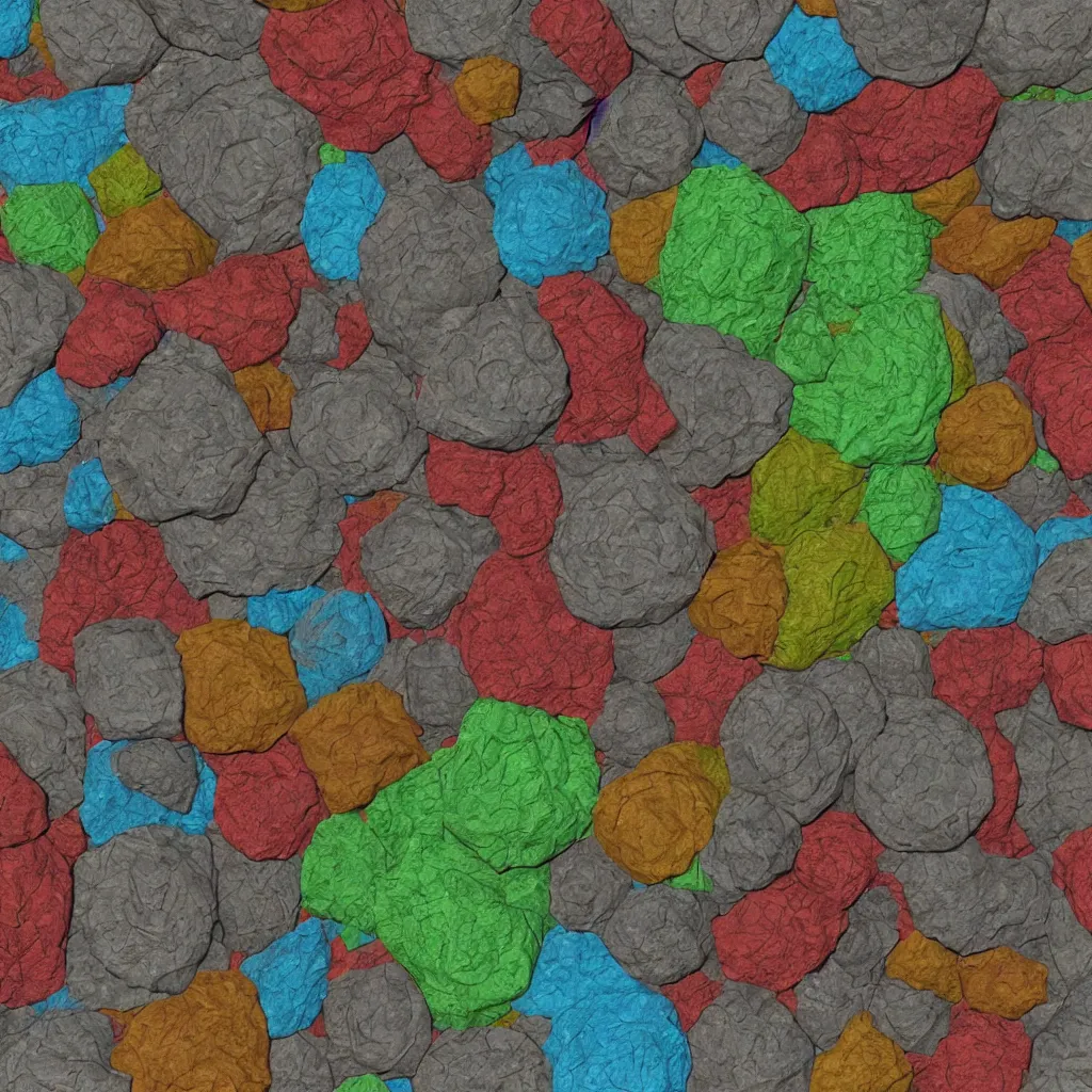 Prompt: a texture of colorful recycled plastic texture, texture for 3d, pbr, pbr texture, cg, with out shading, albedo map