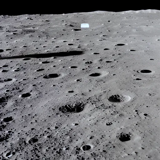 Image similar to the lunar landing landscape on the far side of the moon