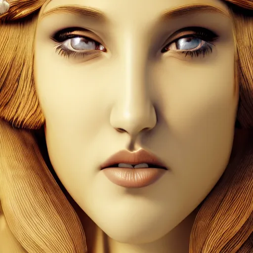 Image similar to Greek Goddess, photorealistic modelling