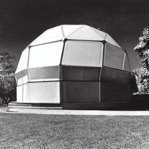 Prompt: buckminster fuller with a dome