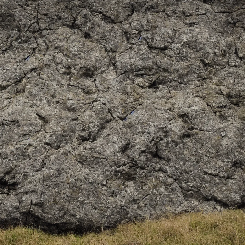 Image similar to A field photo of an extremely ugly rock