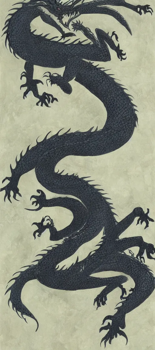 Image similar to painting of a dragon