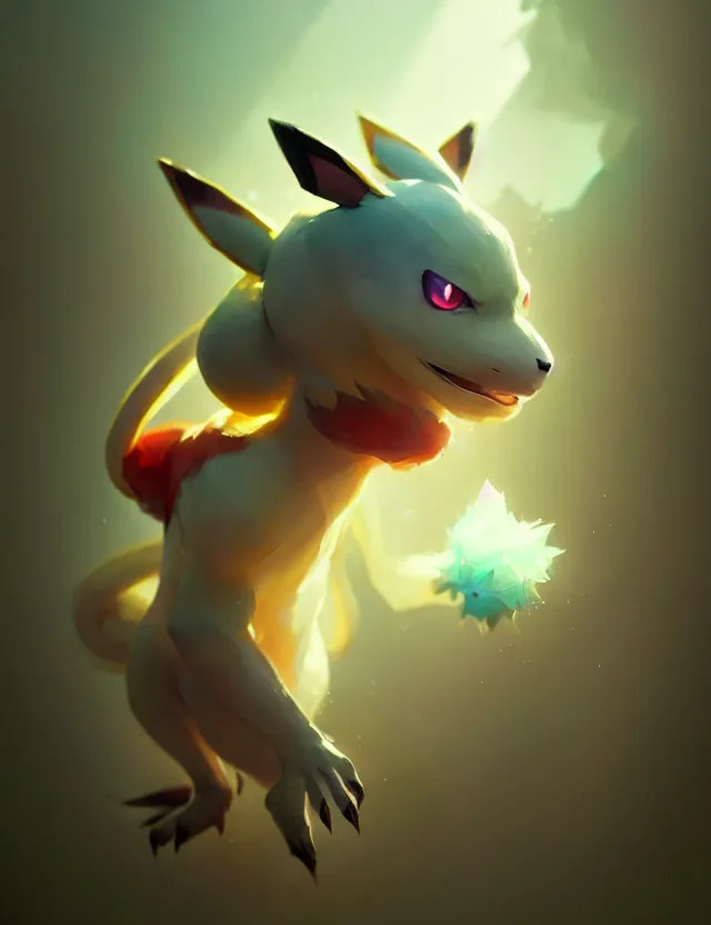 Image similar to a beautiful portrait of a pokemon. character design by cory loftis, fenghua zhong, ryohei hase, ismail inceoglu and ruan jia. artstation, volumetric light, detailed, photorealistic, fantasy, rendered in octane