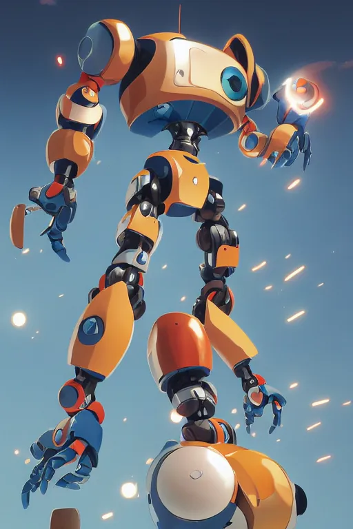 Image similar to metabots medabots medarotto medarot robot minimalist comics, behance hd by jesper ejsing, by rhads, makoto shinkai and lois van baarle, ilya kuvshinov, rossdraws global illumination ray tracing hdr radiating a glowing aura