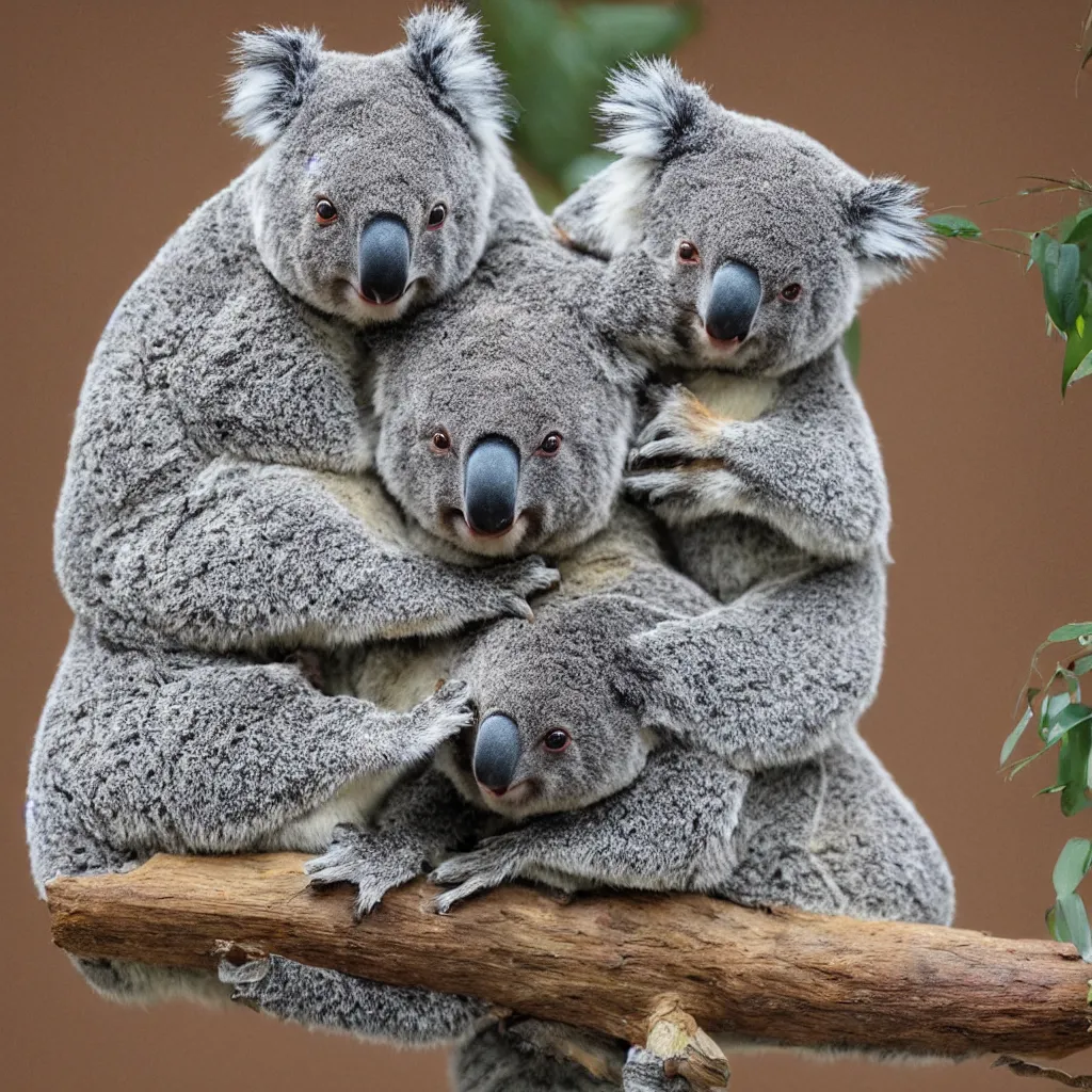 Image similar to a new log hybrided by the blender 3 d and a koala