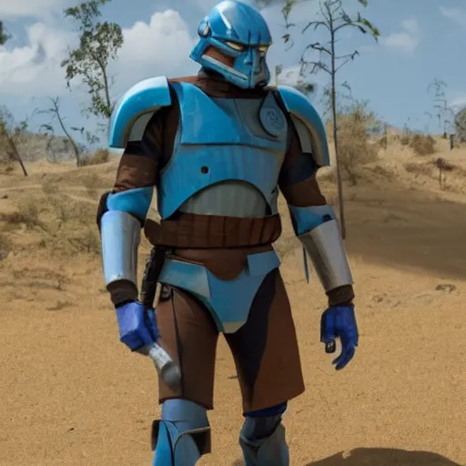 Image similar to temura morrison as captain rex, live action clone wars movie still