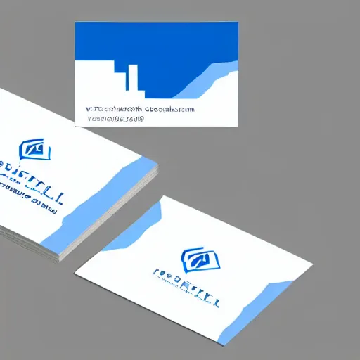 Image similar to a business card with logo for a real estate agent, blue and white color scheme, name of the company is casa hunting