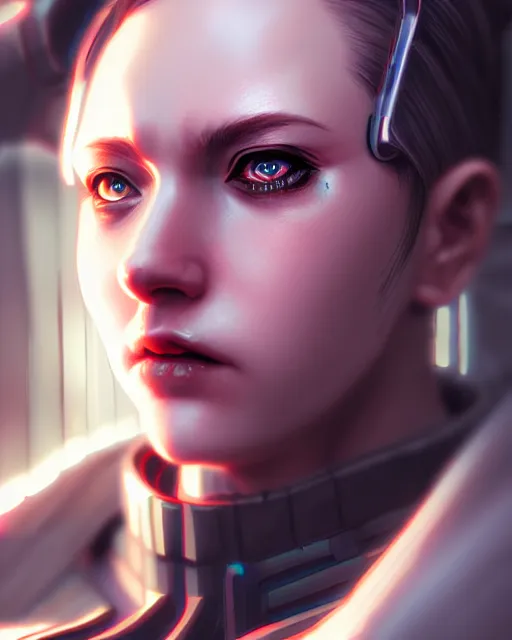 Prompt: cyberpunk female character design, very detailed, realistic face, detailed face, matte, tonemapping, bbwchan, perfection, 4 k, atmospheric, cushart krenz, brush strokes