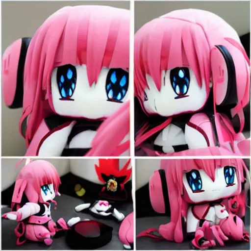 Image similar to cute fumo plush of a chibi robot guardian girl, anime girl