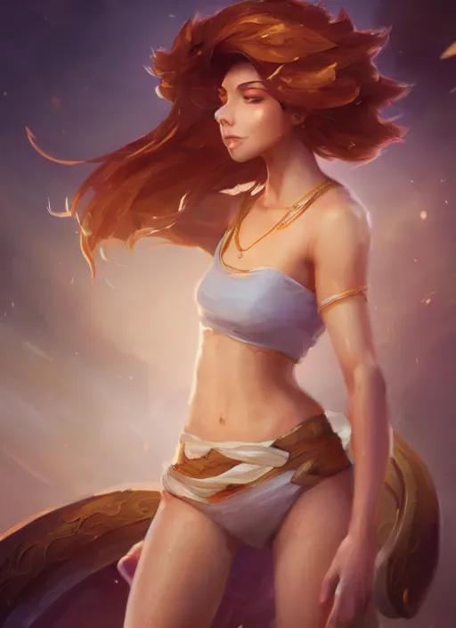 Image similar to taliyah, from league of legends, au naturel, pawg, ziran luoti, hyper detailed, digital art, trending in artstation, cinematic lighting, studio quality smooth render, unreal engine 5 rendered, octane rendered, art style by klimt and nixeu and ian sprigger and wlop and krenz cushart