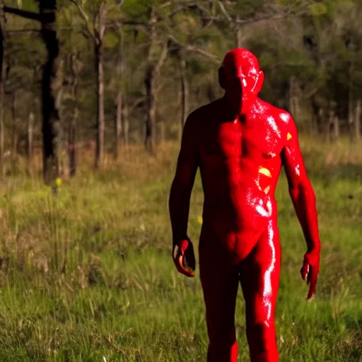 Image similar to very red man