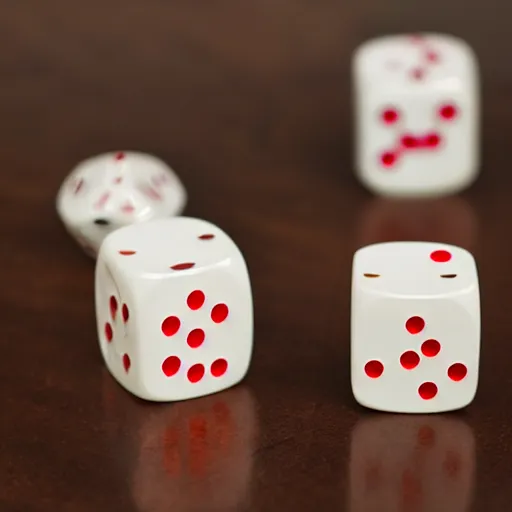 Prompt: photograph of a pair of dice