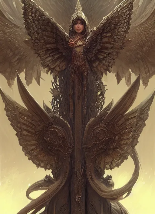 Prompt: super detailed ornate wings artifact, highly detailed, digital painting, artstation, concept art, matte, sharp focus, illustration, art by artgerm and greg rutkowski, dreadjim, zeen chin