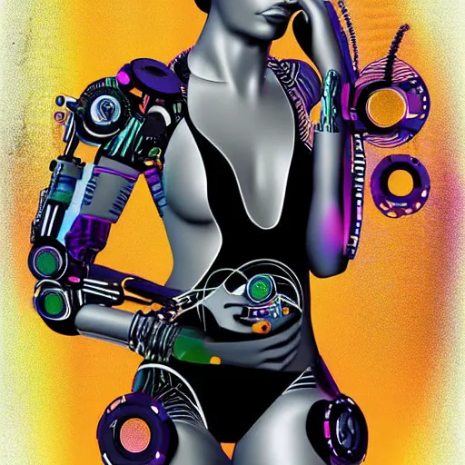 Image similar to a techno - spirit futurist cyborg deva, future perfect, award winning digital art