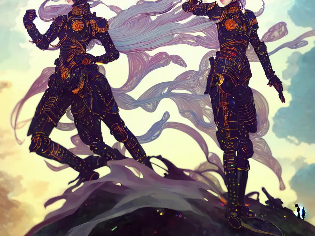 Prompt: portrait hero action pose of futuristic knights of zodiac girl, abstract chinese dragon concept art, at future neon tokyo light rooftop, ssci - fi and fantasy, intricate and very very beautiful and elegant, digital painting, artstation, smooth and sharp focus, illustration, art by tan zi and ayanamikodon and alphonse mucha and wlop