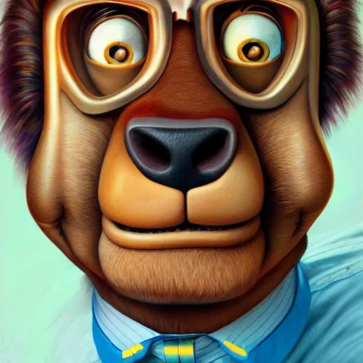 Image similar to alf sitcomportrait, Pixar style, by Tristan Eaton Stanley Artgerm and Tom Bagshaw.