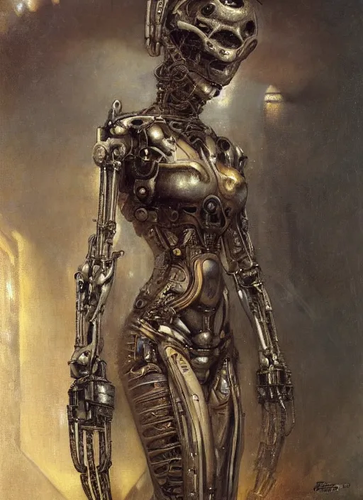 Prompt: a portrait of a mechanical woman, by h. r. giger, detailed by gaston bussiere, bayard wu, maxim verehin, greg rutkowski, masterpiece, sharp focus, cinematic lightning