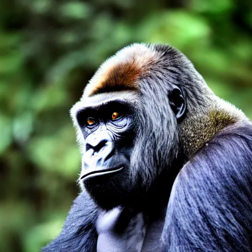 Image similar to a gorilla as rambo, 4 k, hyper realistic, dslr, high resolution, landscape, beautiful