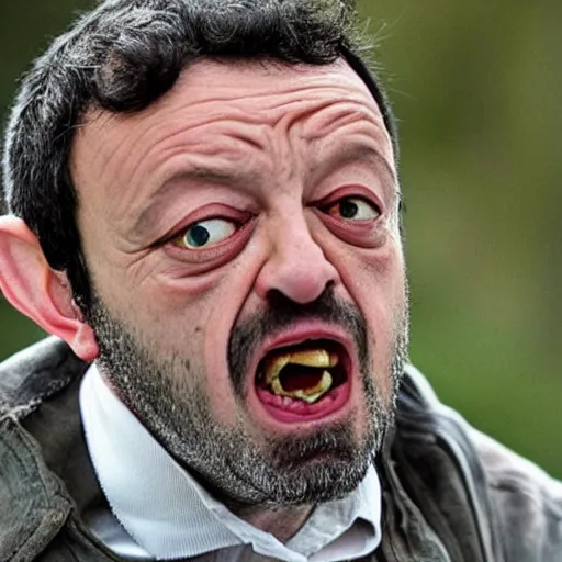 Image similar to photo of matteo salvini as gollum from lord of the rings, highly detailed