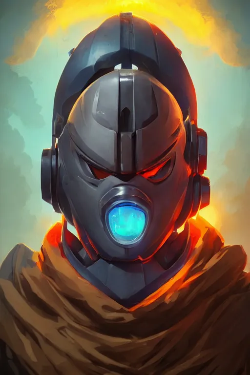 Image similar to epic mask helmet robot ninja portrait stylized as fornite style game design fanart by concept artist gervasio canda, behance hd by jesper ejsing, by rhads, makoto shinkai and lois van baarle, ilya kuvshinov, rossdraws global illumination radiating a glowing aura global illumination ray tracing hdr render in unreal engine 5