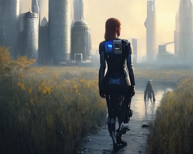 Image similar to highly detailed portrait of allison williams as an android, in detroit : become human, stephen bliss, unreal engine, fantasy art by greg rutkowski, loish, rhads, ferdinand knab, makoto shinkai and lois van baarle, ilya kuvshinov, rossdraws, tom bagshaw, global illumination, radiant light, detailed and intricate environment