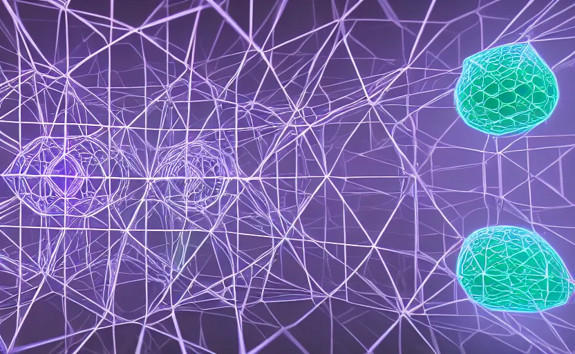 Prompt: Intertwined recursive 3d sacred geometry spheres cubes and prisms in a honycomb structure, by stephen kruse, rendered in lumion, 8k resolution, psychedelic lighting, muted color scheme, realistic shadows, cgscociety, stephen kruse, trending on artstation