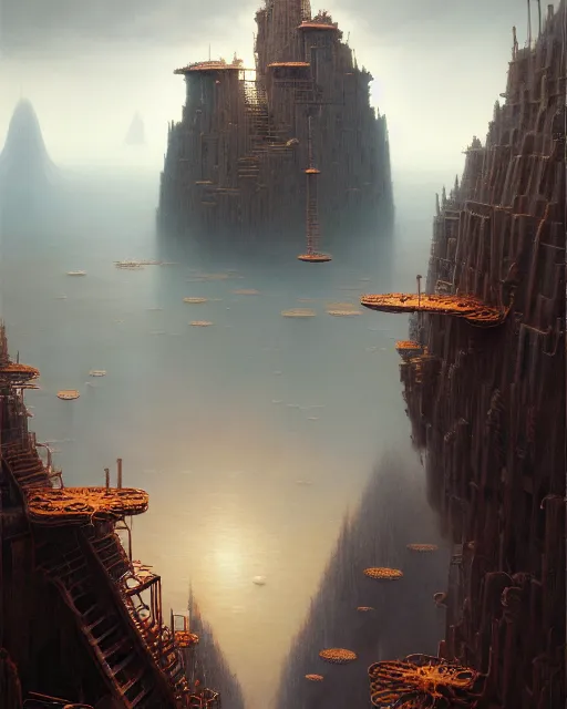 Image similar to a hyper - detailed 3 d render like a oil painting of the construction of a unified theory, surrealism!!!!! surreal concept art, lifelike, photorealistic, digital painting, aesthetic, smooth, sharp focus, artstation hd, by greg rutkowski, bruce pennington, valentina remenar and asher duran,