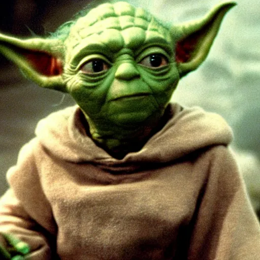 Image similar to film still of yoda in the movie alien movie 4 k