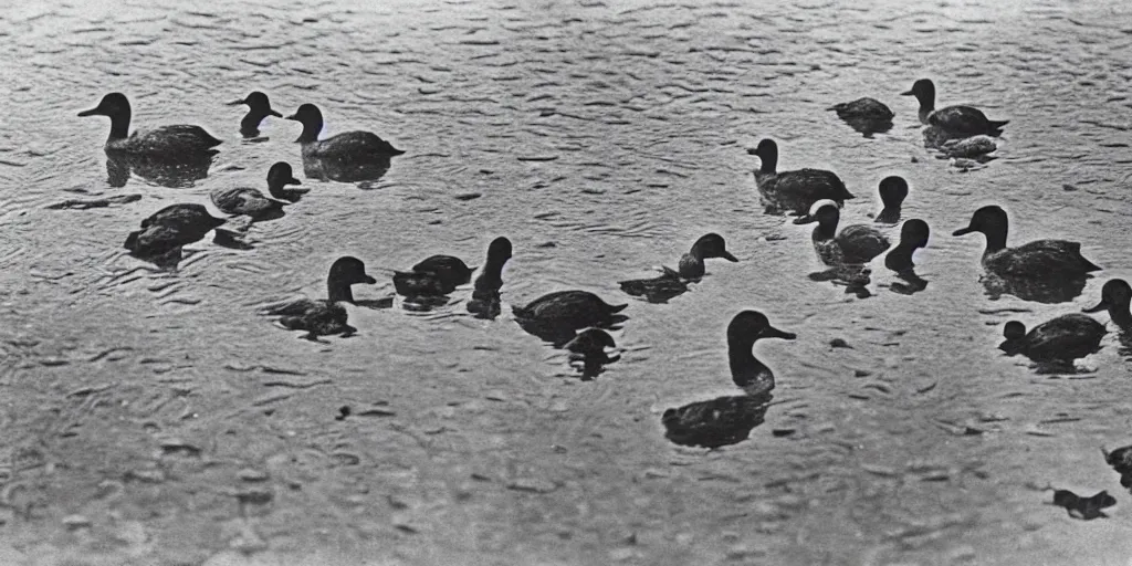 Prompt: 1920s photograph of a line of different size ducks, ascending order, 108 megapixels, realistic