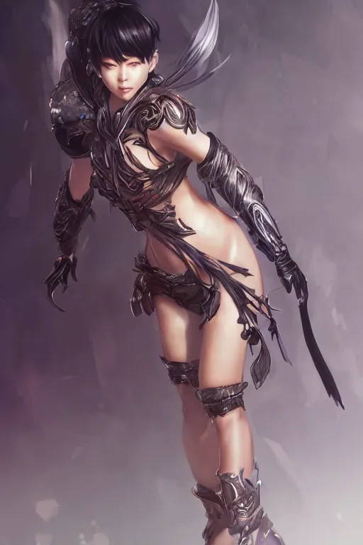 Prompt: a blade and soul concept art of female character on a render by the artist Hyung tae Kim , Jiyun Chae, Joe Madureira, trending on Artstation by Hyung tae Kim, artbook, Stanley Artgerm Lau, WLOP, Rossdraws