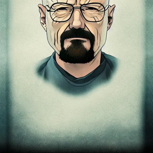 Prompt: walter white anime poster art, 4 k